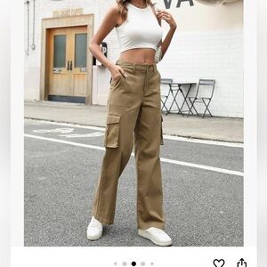 DIABOLONG Straight Leg Cargo Pants in TanBrown